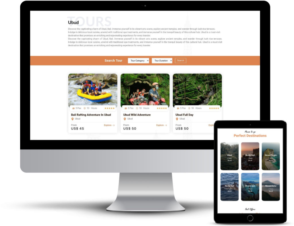 tampilan gambar list paket tour