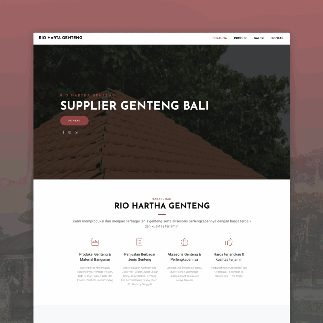 Supplier Genteng Bali